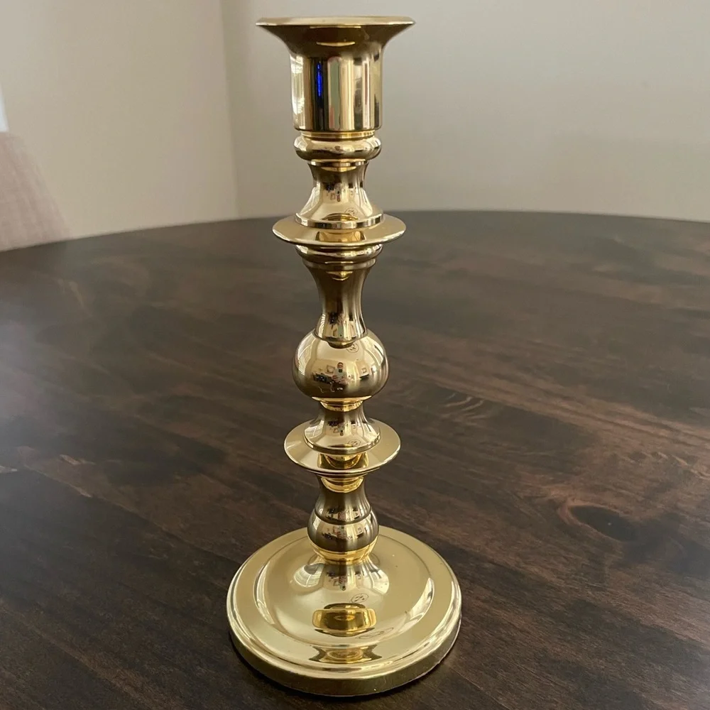 Vintage Baldwin Brass Candle Holder 7 1/2”